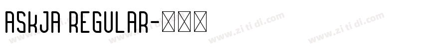Askja Regular字体转换
